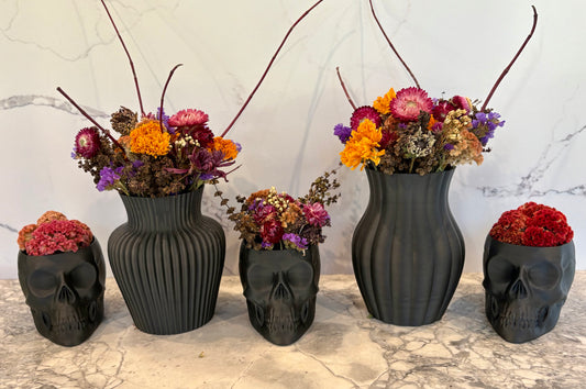 Large Halloween Dried Flower Arrangement in EcoFloral Vase